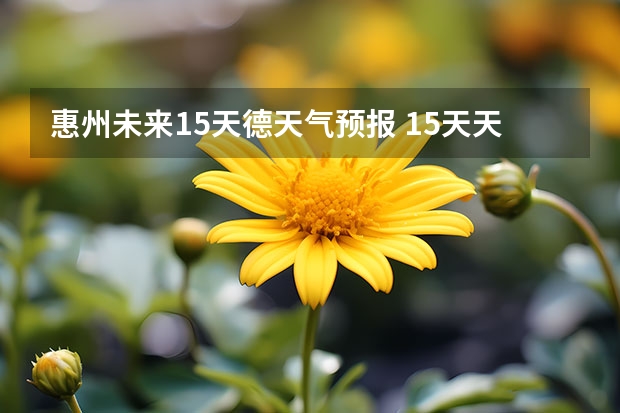 惠州未来15天德天气预报 15天天气预报准确率多高