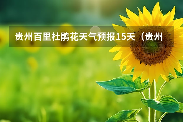 贵州百里杜鹃花天气预报15天（贵州百里杜鹃天气15天查询）
